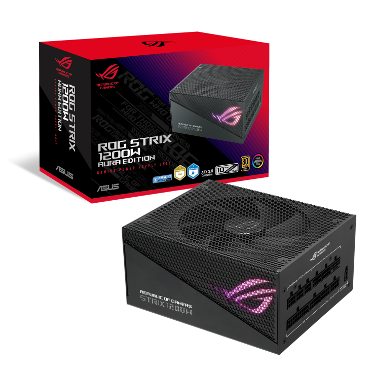 Asus ROG Strix 1200W Gold Aura Edition Fully Modular Gaming Power Supply Asus ROG Strix 1200W Gold Aura Edition Fully Modular Gaming Power Supply